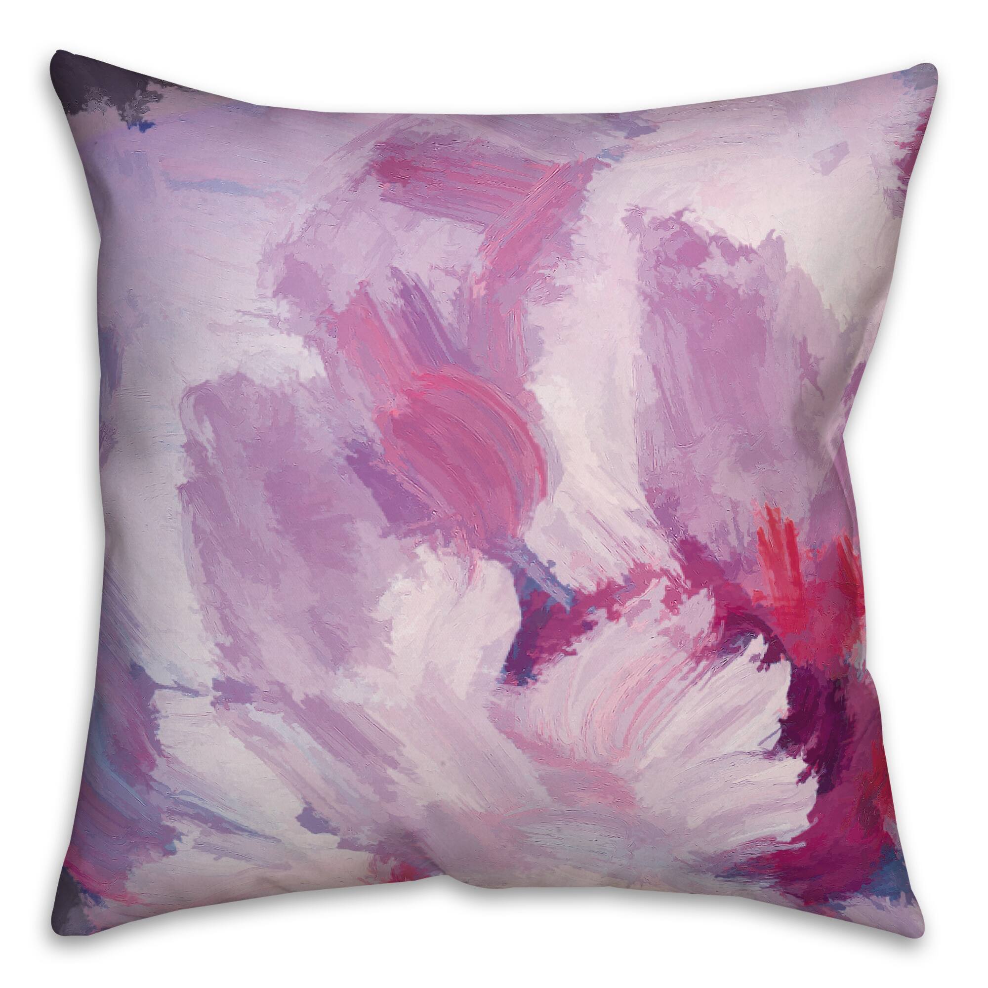 Lilac Florals 18" x 18" Throw Pillow